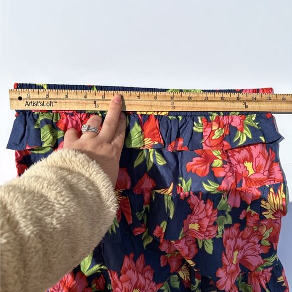 Walter Baker NWT Christine Ruffled Mini Skirt Size XL Tropical Floral Print - Picture 8 of 9